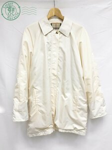 12284107　＊ BURBERRY バーバリー ジャケット ノバチェック ホワイト 白 コート アウター レディース メンズ ロング 羽織り 中古