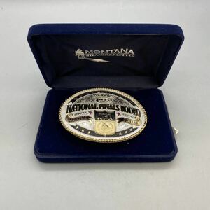 【C-19】MONTANA SILVERSMITHS モンタナ National Finals Rodeo バックル ベルト ロデオ アンティーク ファッション小物