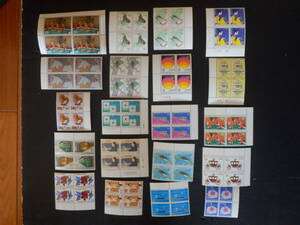 各種切手　５０円切手　田型４枚枚ブロック　２０枚　４０００円　まとめて安価処分