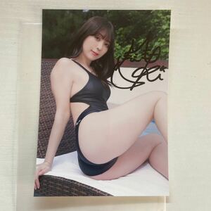 新品 星那美月 直筆サイン入り 生写真 L判 競これ 特典 サイン グラビア 競泳 競泳水着 デジタル出版 写真 競泳水着これくしょん 2