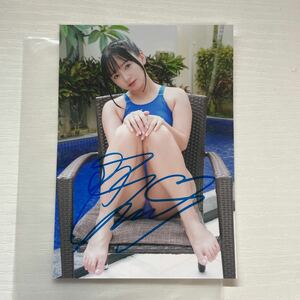 新品 西永彩奈 直筆サイン入り 生写真 L判 競これ 特典 サイン グラビア 競泳 競泳水着 デジタル出版 写真 競泳水着これくしょん 12