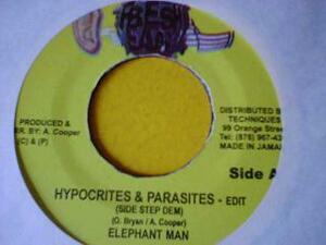 レゲエ Elephant Man / Hypocrites & Parasites 7インチです。