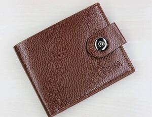 薄型二つ折り財布 メンズ 財布 コンパクト薄い、軽い財布、 ＊新品＊当日発送(薄めブラウン)