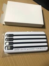 【超超超特価】大容量50000mAh モバイルバッテリー　ワイヤレス充電器 4種ケーブル内蔵 無線と有線 　LEDライト搭載　カラー：ホワイト_画像10