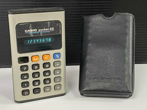電卓 計算機　CASIO カシオ　pocket-8S　電池式　日本製　レトロ　現状品「2577」