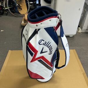 UTt19 キャディバッグ Callaway Light 16 JM(9.0型/ホワイト×ネイビー) ネームプレート欠品