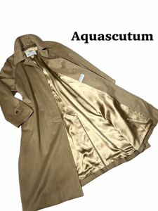 【最高峰カシミア】極上美品◆ Aquascutum アクアスキュータム ◆カシミヤコート　ロングコート　キャメル　　サイズ XL