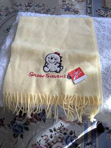  yellow color series embroidery attaching muffler * new goods *