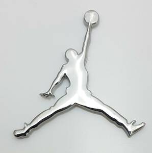 ★NBA バスケ バスケットボール 飾り Air Jordan アルミ エア ジョーダン ジャンプマン カー ステッカー シルバー 当日発送