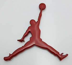NBA バスケ バスケットボール 飾り Air Jordan アルミ エア ジョーダン ジャンプマン カー 3D ステッカー レッド 当日発送