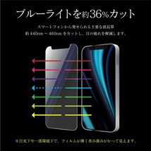 送料無料 新品 iPhone12 iPhone12mini iPhone 12 mini ガラス フィルム 10H 強化 ガラス ブルーライト カット アップル 目疲れ 光沢 強化_画像2