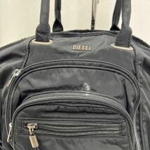 □7527　DIESEL ディーゼル ハンドバッグ トートバック 肩がけ ナイロン ブラック ユニセックス メンズ レディース_画像2