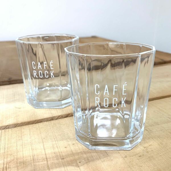 【新品未使用】カフェグラス　コーヒーグラス　コップ　2個　cafe 韓国雑貨風　北欧