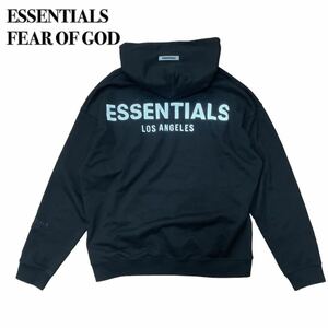 ESSENTIALS FEAR OF GOD エッセンシャルズLA限定 パーカー XL オーバーサイズ ブラック黒 1スタ(1円スタート)