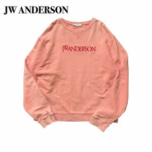 JW ANDERSON ジェイダブリューアンダーソン スウェット トレーナー ピンクロゴ刺繍　M