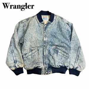 Wrangler ラングラー デニムブルゾン ジャケット ライダース古着 ヴィンテージ XL相当 80s 1スタ(1円スタート)