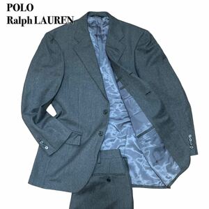 POLO Ralph LAUREN ラルフローレン セットアップ スーツ グレー L 紳士 ビジネス 1スタ(1円スタート)