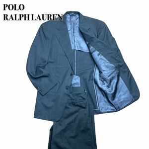 POLO RALPH LAUREN ラルフローレン セットアップ スーツ グレー Lビジネス 紳士 1スタ(1円スタート)