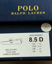 POLO RALPH LAUREN ポロ ラルフローレン レザー ドライビングシューズ 中古 箱付 送料無料_画像9