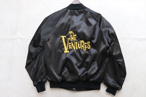 80s ヴィンテージ USA製 THE VENTURES ベンチャーズ ナイロン スタジャン M ブラック