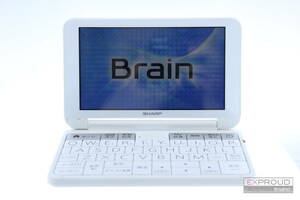 良品★R02 SHARP シャープ Brain ブレーン PW-H8000 ホワイト 電子辞書 ブレーンライブラリー管理ソフト 約9.5×15×1.5cm 動作確認済み