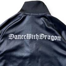 美品 Dance With Dragon ダンスウィズドラゴン ダブルジップ トラック ジャケット ジャージ ウロコ 黒 ブラック ラメ糸 GOLF ゴルフ 3_画像5