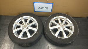 AA1291　ホイール2本　スズキ純正　4H/PCD100　155/65R14　4.5J　Offset +45　YOKOHAMA Bluearth