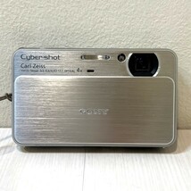 T) SONY ソニー Cyber-shot サイバーショット DSC-T99 デジタルカメラ シルバー デジカメ バッテリー 充電器付属 A1001_画像2