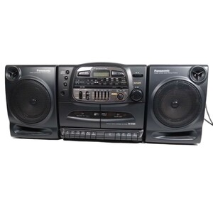 K) Panasonic パナソニック RX-DT600 CDラジカセ セパレートスピーカー CD カセットテープ ラジオ ジャンク品 A1102