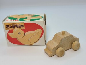 グリコ　おまけ　食玩　木のおもちゃ　パトカー