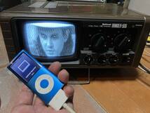 iPod 接続付きのポータブル白黒テレビ National Ranger-506 1977年製_画像1