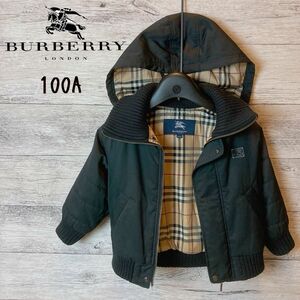 BURBERRY LONDON バーバリーロンドン　キッズフード付きブルゾン　100cm ノバチェック　オシャレ　ジャケット　子供