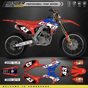 【送料無料】グラフィック背景デカール、3mステッカーキット、ホンダ2014-2017 crf250r 2013-2016 crf450r 80