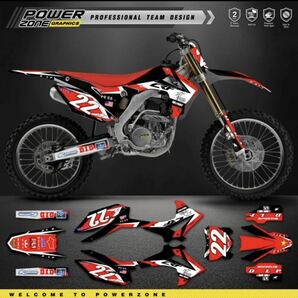 【送料無料】グラフィックデカール、3mステッカーキット、ホンダ2014-2017 crf250r 2013-2016 crf450r 54の画像1