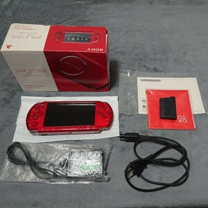 極上品 PSP 3000 ラディアントレッド PSP-3000RR SONY プレイステーション・ポータブル バッテリー付