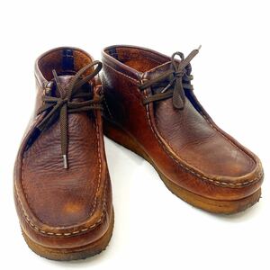 CLARKS クラークス ORIGINALS wallabee ワラビー レザー ブーツ 9M 10/10 ブラウン メンズ 靴 シューズ alp岩0118