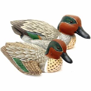 Heritage Decoys ヘリテージ デコイ カモ 鴨 置物 オブジェ 2点セット alp川0119