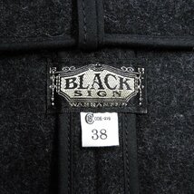 美品 BLACK SIGN ブラックサイン メルトン ウール ジャケット size 38 #13268 アメカジ アウター_画像3