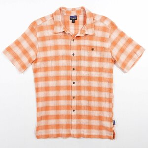 patagonia パタゴニア 52921 オーガニックコットン 半袖シャツ チェック Size S #13605 送料360円 アメカジ アウトドア カジュアル