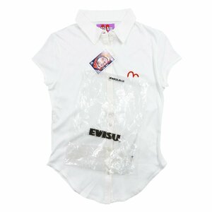 未使用 evisu donna 半袖シャツ ホワイト Size 0 #13907 送料360円 エヴィス エビス フレンチスリーブ アメカジ