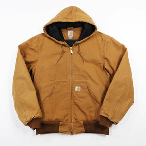 美品 CARHARTT カーハート ACTIVE JACKET アクティブジャケット ブラウン Size S #14206 アメカジ ストリート ワーク ダック パーカー