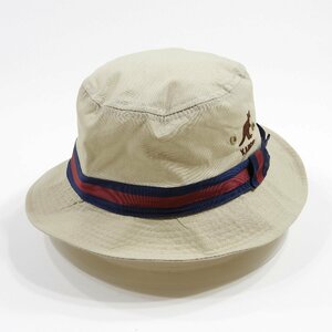 デッド KANGOL カンゴール バケットハット USA製 ベージュ size L #14344 帽子 アメリカ製 オールド