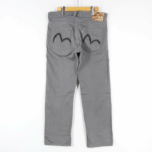 EVISU エヴィス ピケパンツ ペンキ黒カモメ Size 34 #14472 アメカジ エビス ボタンフライ