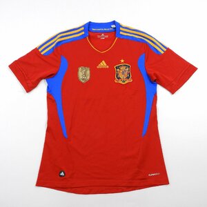 adidas アディダス スペイン代表 ユニフォーム 2010 レプリカ Size O #14473 送料360円 ワールドカップ サッカー サポーター ゲームシャツ