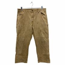 中古 古着 Dickies ワークパンツ W40 ディッキーズ ダック コットン メキシコ製 ビッグサイズ キャメル 古着卸 アメリカ仕入 2401-167_画像1