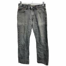 中古 古着 Levi's 505 デニムパンツ W33 リーバイス レギュラーフィット ブラックグレー コットン 古着卸 アメリカ仕入 2401-313_画像1