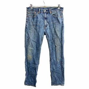 中古 古着 Levi's 505 デニムパンツ W36 リーバイス レギュラーフィット ビッグサイズ ブルー コットン 古着卸 アメリカ仕入 2401-759