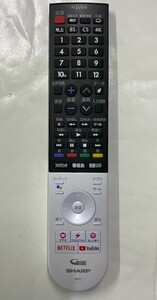 シャープ　４K液晶TV用リモコン　GB306SA　中古 動作良好品 ②