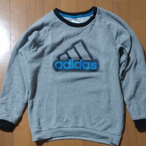 アディダス adidas　キッズ トレーナー スウェット グレー