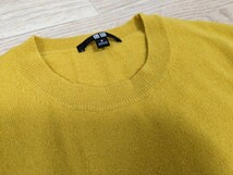 【カシミヤ100%】UNIQLO ユニクロ / カシミヤ / セーター / クルーネック / イエロー 黄色 / Mサイズ_画像2